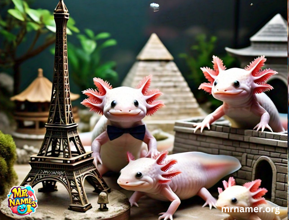 Funny Axolotl Names Based on Famous Landmarks