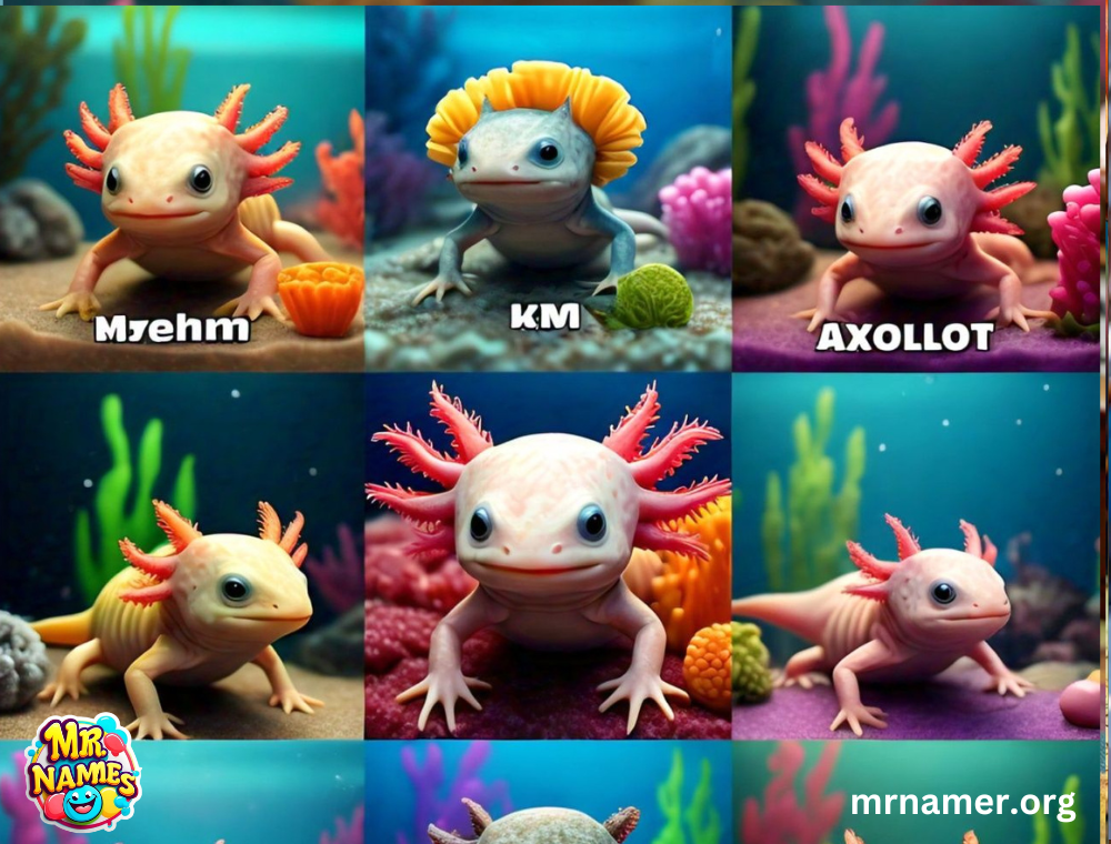 Funny Axolotl Names Based on Random Objects