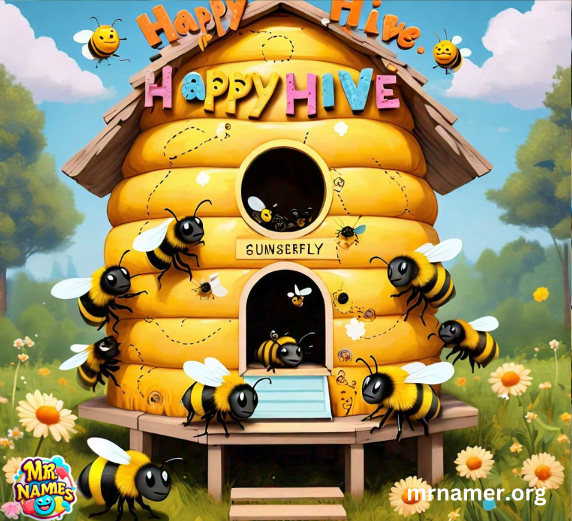 Funny Bee Names for the Happy Hive Inspired by (Positive Vibes, Happiness, Joy)