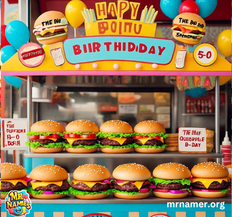 Funny Burger Names for Birthdays