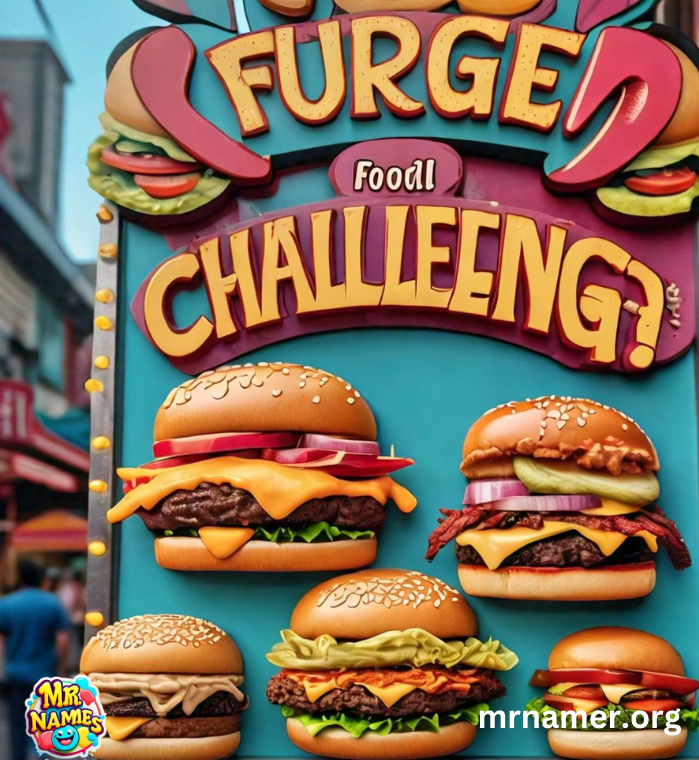 Funny Burger Names for Food Challenges