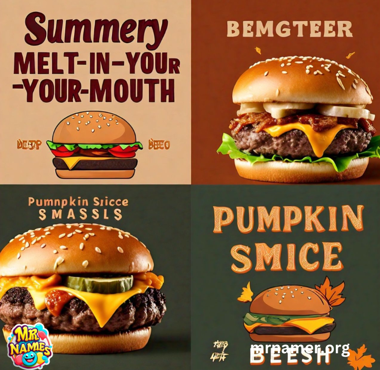 Funny Burger Names for Seasonal Menus