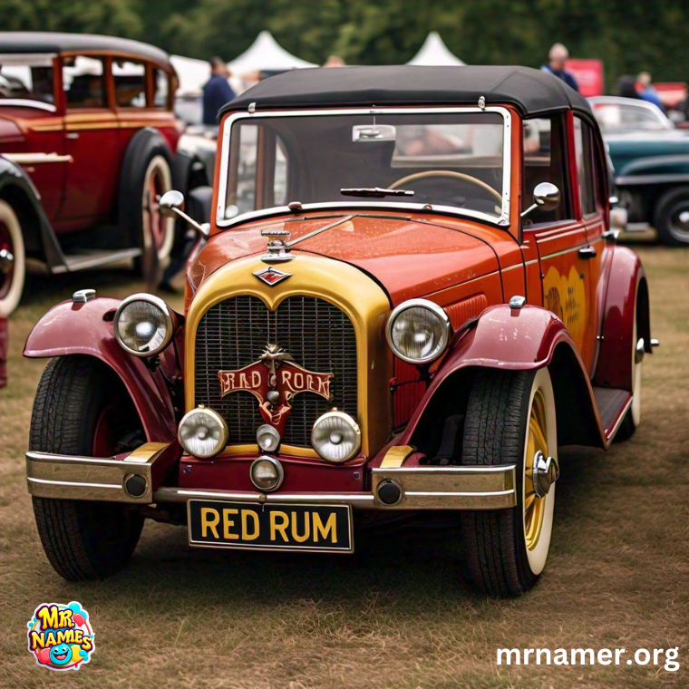 Funny Red Car Names for Vintage Cars