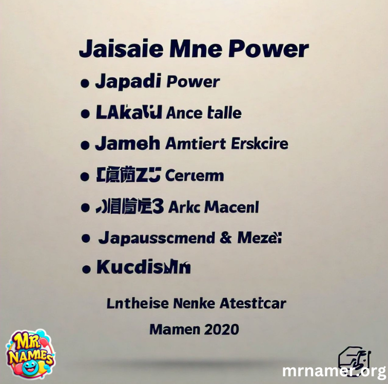 Japanese Names That Mean Power