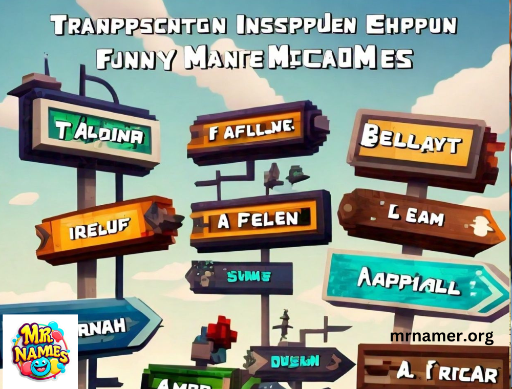 Transportation Inspired Funny Minecraft Names