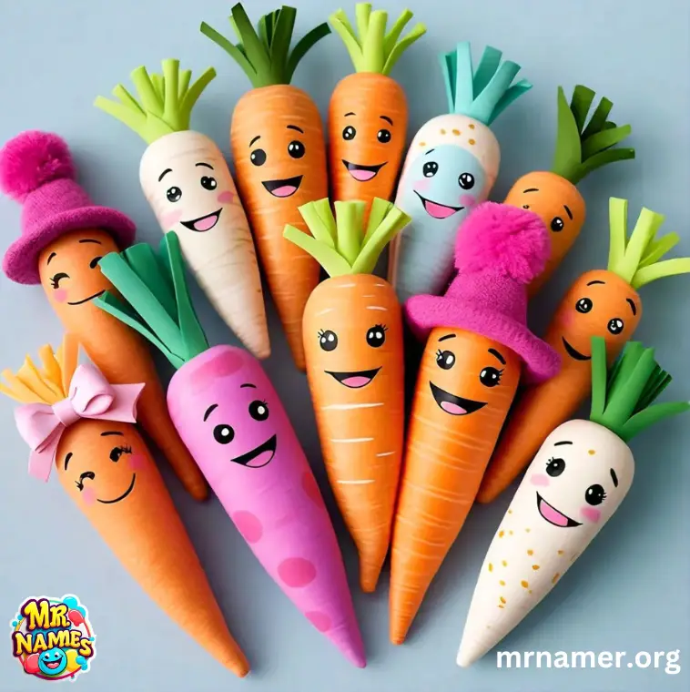 Funny Carrot Names for Kids' Activities