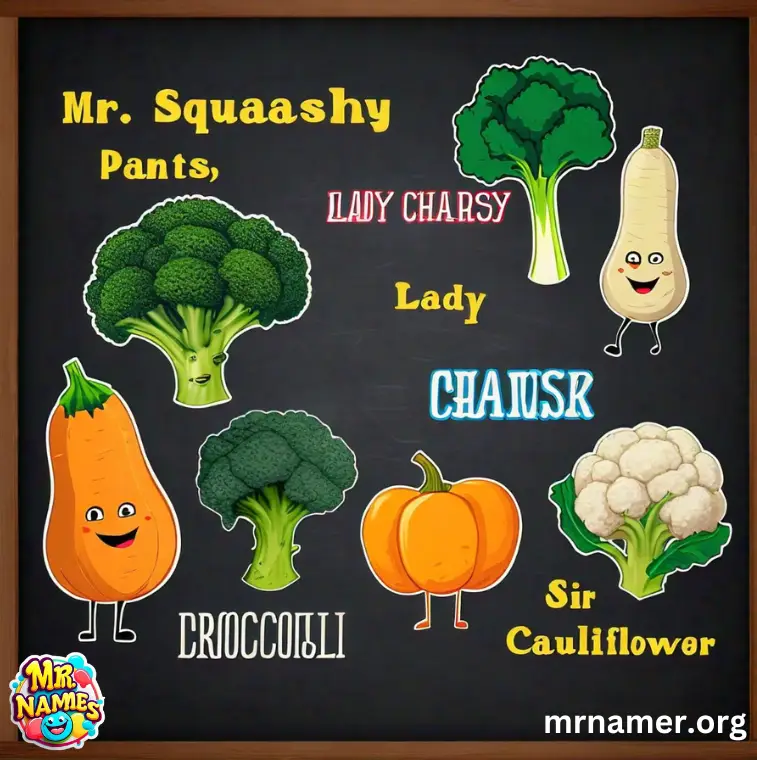 Funny Vegetable Names for Classroom Decorations