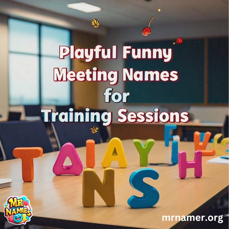 Playful Funny Meeting Names for Training Sessions