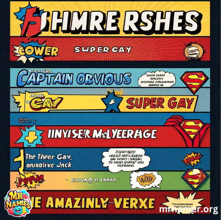 Superhero Names with a Humorous Edge